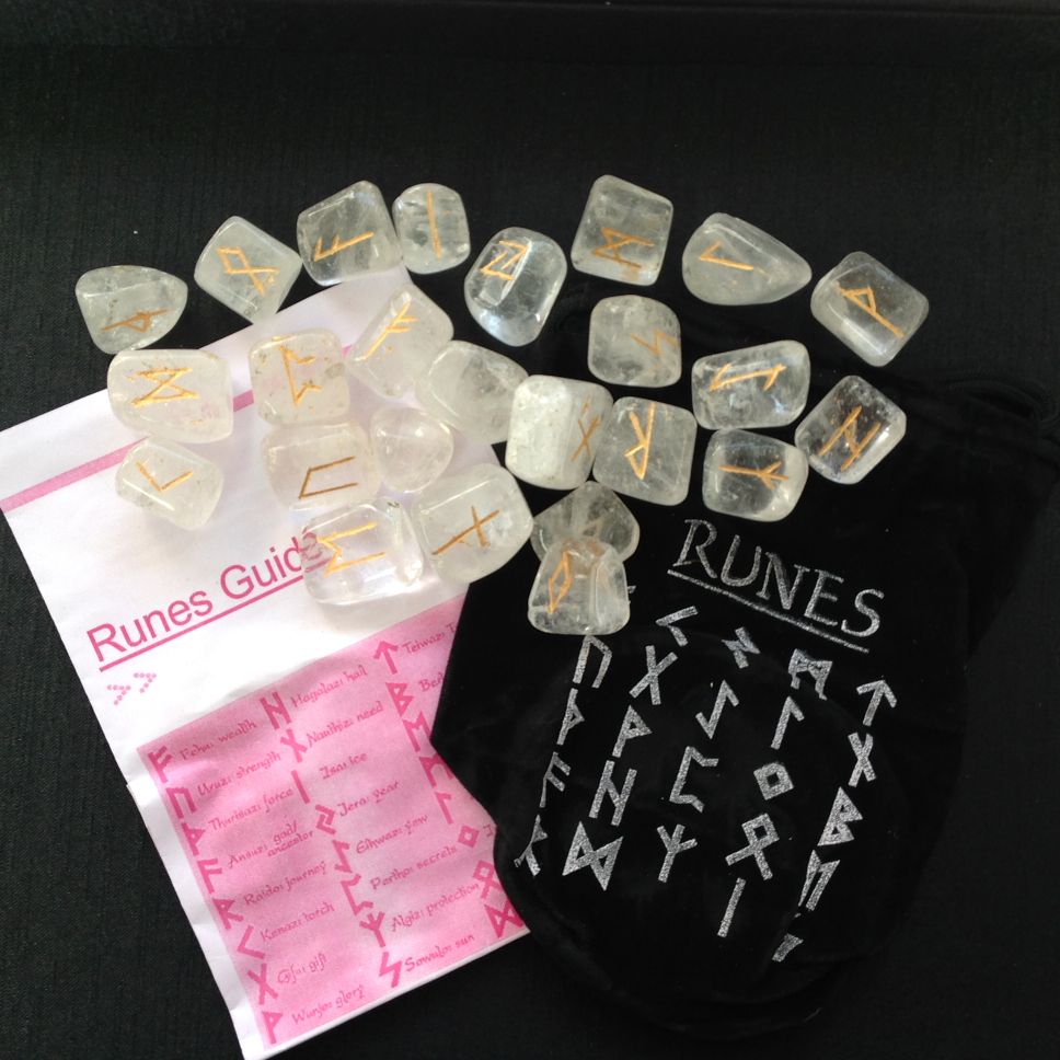 Clear Quartz Runes Set Clear Quartz Runes Set